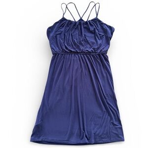 LOFT Navy Spaghetti Strappy Dress